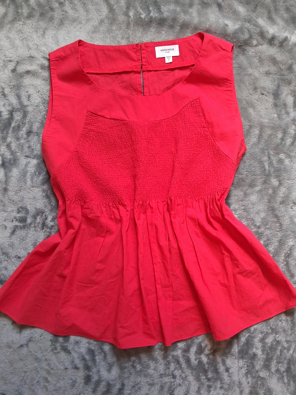 Annie Wear Smocked Womens Top XL